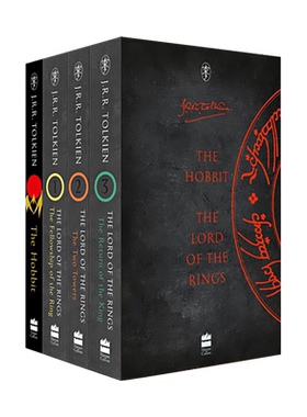 英文原版 霍比特人和指环王魔戒系列4册套装小说The Hobbit and the Lord of the Rings托尔金史诗奇幻进口书正版