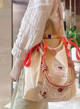 日本代购ballchain芭蕾兔环保袋尼龙购物袋学生大容量通勤单肩包