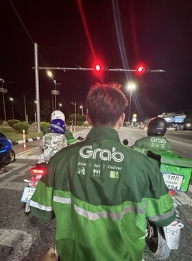 泰国grab正品外套 租摩托 战术外套 东南亚防嗮服 Grab外卖服