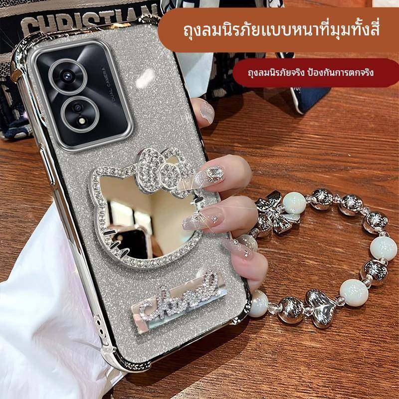 适用OPPOA5水钻KT猫手机壳A3pro全包A2X四角防摔a1镜子活力版气囊A97女A96新款A57/a8专用A32保护套ins风A11X