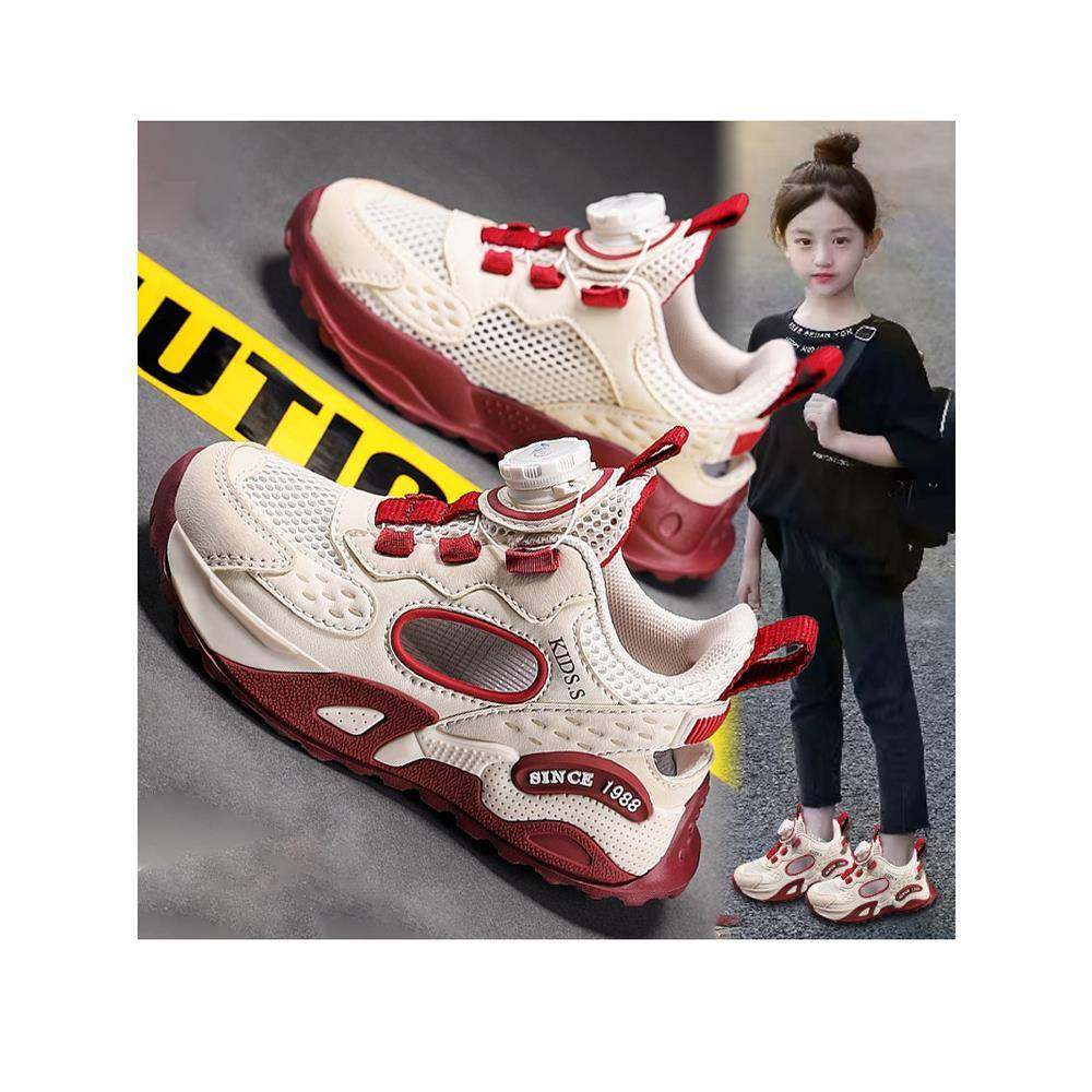 女童运动凉鞋2025夏季儿童旋转纽扣老爹鞋中大童框子鞋女孩沙滩鞋