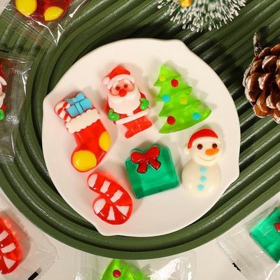 Christmas candy shaped gummy fruit flavor 圣诞节糖果水果味