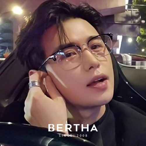 童锦程同款眼镜超轻钛架斯文半框