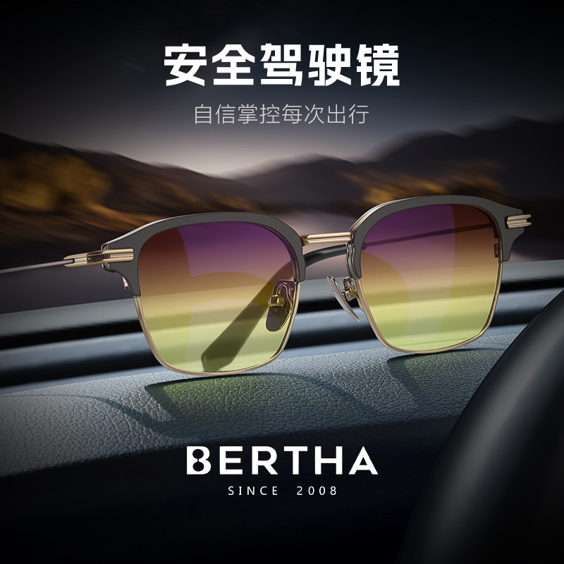 防远光灯刺眼眼镜夜间开车专用男士夜视司机晚上驾驶增亮眩光偏光