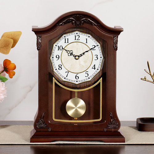 汉时欧式客厅装饰实木创意座钟