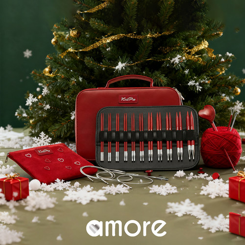 Knitpro爱慕常规桦木可拆卸环形针毛线针毛衣手工编织工具全套装