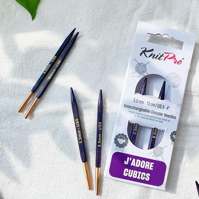 编织可拆卸紫色立方体环形针