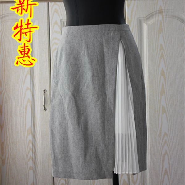 打折清仓特价品牌女装样衣银灰色显瘦秋冬一步裙包邮欧牌春秋短裙