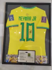 [Including jersey] Neymar Brazil printed signature jersey framing jersey photo frame collection framing birthday gift