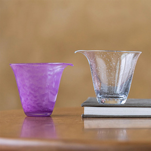 高颜值极简气泡玻璃公道杯耐高温茶海功夫茶具分茶器匀杯公杯