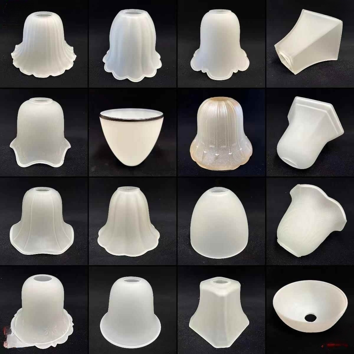 磨砂玻璃灯罩外壳罩现代卧室灯欧式客厅吊灯E27螺口台灯壁灯灯罩