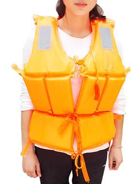 游泳池救生衣橙色防汛漂浮漂流衣救生器材泡沫便携钓鱼服助泳衣