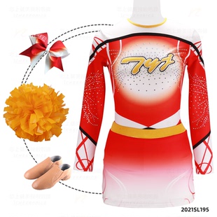 专业定制爵士啦啦操服花球技巧啦啦队团体服装学生课间操训练装备