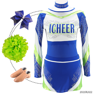 专业定制成人款花球啦啦操比赛服大众拉拉队服演出服花球表演服装