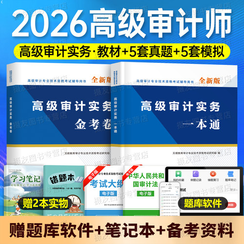 高级审计师2026年考试教材一本通历年真题库模拟试卷实务必刷题押题26全国审计专业技术资格用书官方资料练习题刷题习题集网课2025