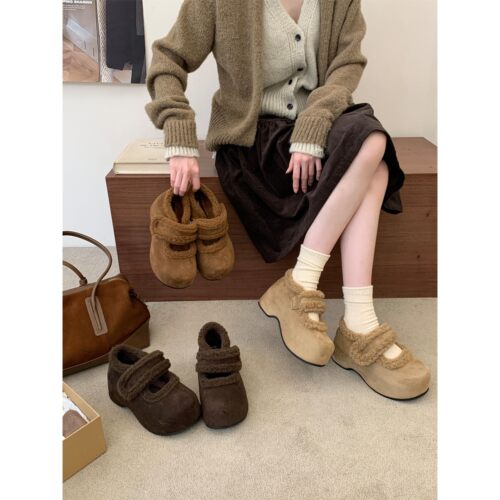 SHOE-REN新款加绒勃肯鞋