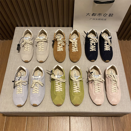 春新款德训鞋女真皮复古平底纯色