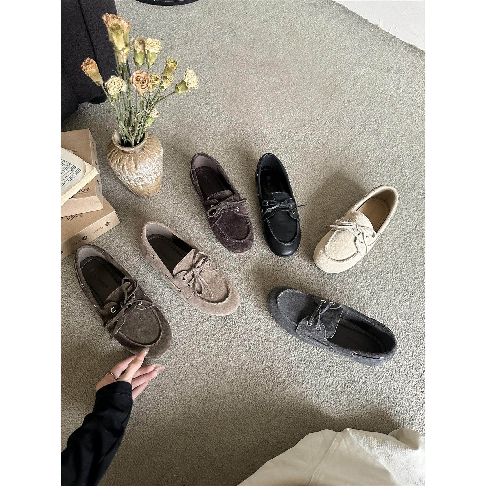 KA MI YA 法式复古风系带乐福鞋女2026新款软底一脚蹬百搭豆豆鞋,女鞋,乐福鞋（豆豆鞋）,淘宝优惠券,粉丝福利购,淘宝优惠卷