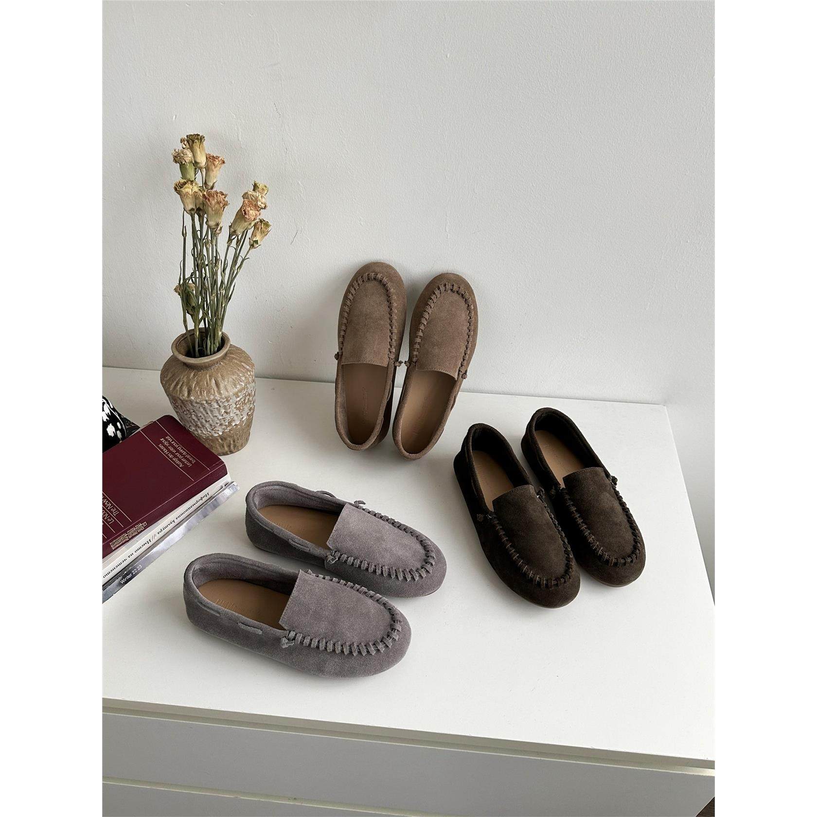 KA MI YA 2026新款韩版一脚蹬豆豆鞋女百搭休闲懒人鞋舒适乐福鞋,女鞋,乐福鞋（豆豆鞋）,淘宝优惠券,粉丝福利购,淘宝优惠卷