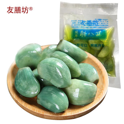 腊八蒜商用50g小包装餐饮外卖水饺烧烤店面馆绿蒜糖蒜包泡菜甜蒜