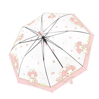 三丽鸥日系可爱帕恰狗美乐蒂透明雨伞长柄自动伞卡通高颜值网红