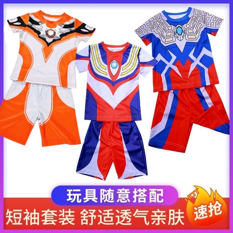 奥特曼短袖短裤连体衣女童格丽乔