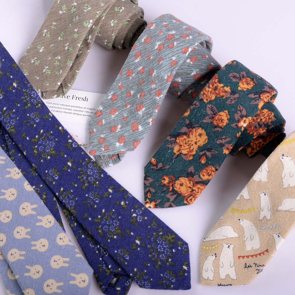 涤棉青春时尚复古撞色领带盒装