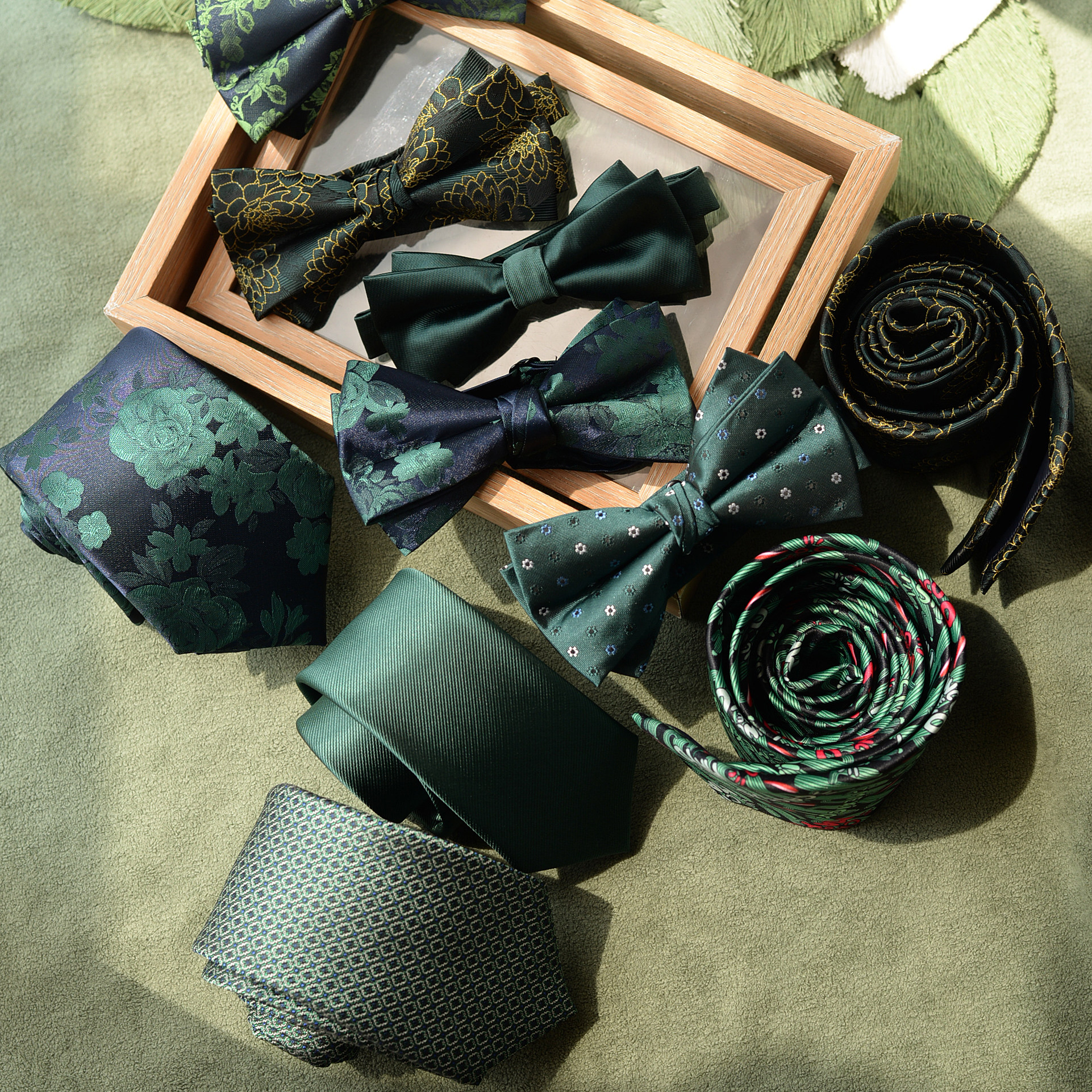 暗绿系领带高级感西装领结衬衫男女暗纹时尚复古百搭商务休闲手打,服饰配件/皮带/帽子/围巾,领带,淘宝优惠券,粉丝福利购,淘宝优惠卷