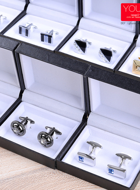 简约亮银袖扣优雅法式袖扣袖钉男士正品袖口钉法式衬衫扣时尚金色