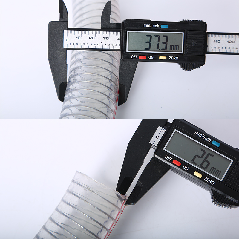 pvc钢丝软管透明塑料管25加厚油管高压耐高温50真空抽水管1/2寸