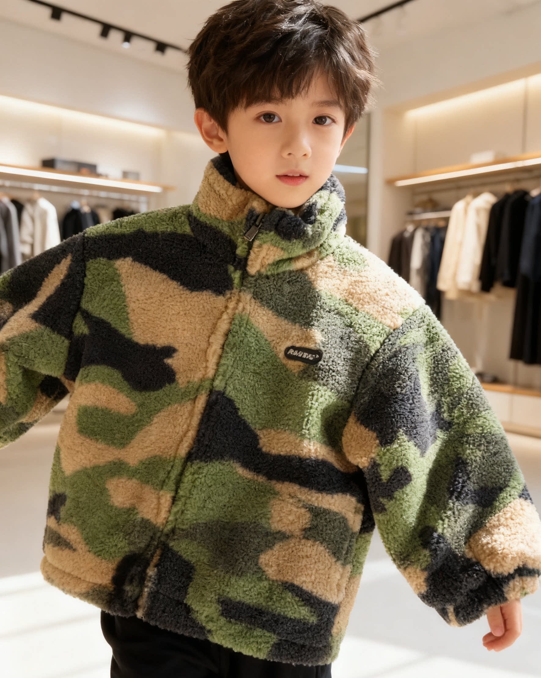 儿童男女童迷彩棉休闲外套