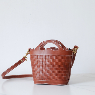 TANGENT 复古编织菜篮子小挎包迷你手提包 LINEAR