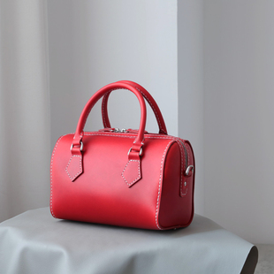 红色 迷你波士顿包 带内胆 Boston Nina