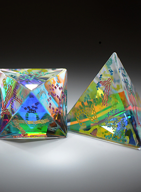 幻彩水晶coc跑团模组dnd手工定制骰子克苏鲁周边生日礼物二十面六