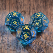 莲系列地支12生肖时辰支骰子报时色子十二面易八卦六爻经定制骰子