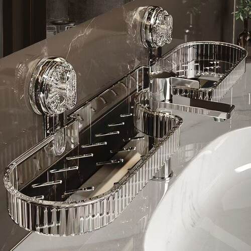 卫生间壁挂式置物架免打孔