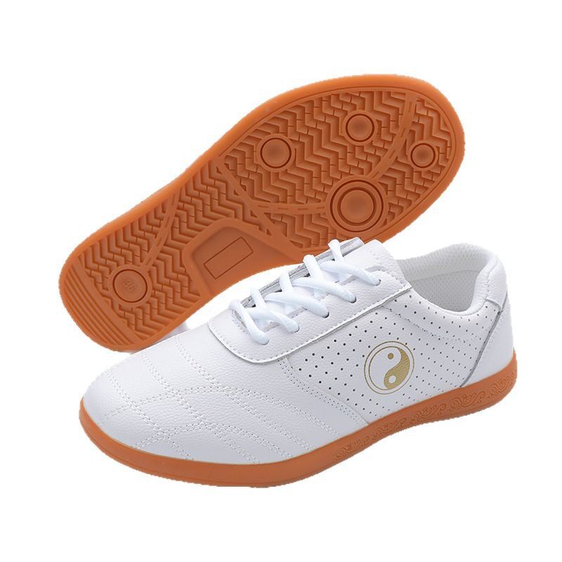 劲极太极鞋男女通用武术练功鞋透气防滑牛筋底系带休闲运动鞋