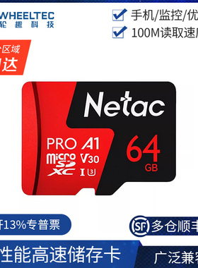 内存卡A1性能高速 sd卡64G储存监控摄像头通用行车记录仪tf卡