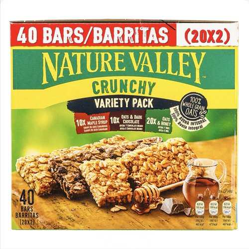 开市客代购西班牙进口天然山谷香脆燕麦棒多口味孕妇零食1.68kg