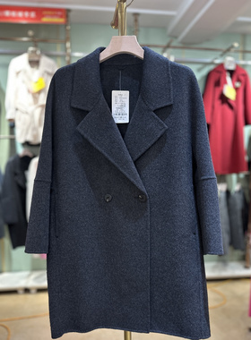双面羊绒大衣中长款女2025秋冬新款时尚宽松羊毛外套WJD25337A