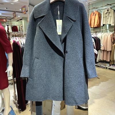 DF8850双面羊绒大衣女2025秋冬新款翻领羊毛宽松中长款时尚 3QR