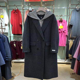 两件套双面羊绒大衣2025秋冬新款 女羊毛外套DF9000 休闲内马甲长款