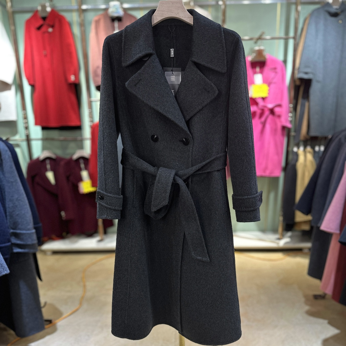 专柜正品双面羊绒大衣长款纯羊毛