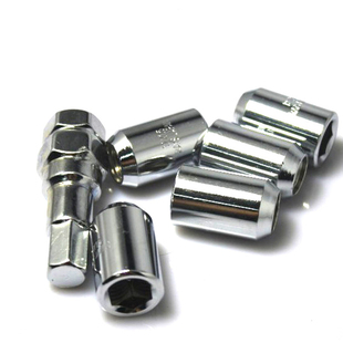 适用轮胎防盗螺丝改装轮毂螺母内六角外七角改装螺帽套筒钥匙工具