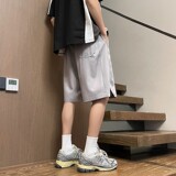 速干透气短裤男款夏季青少年凉感运动侧面气孔宽松休闲直筒五分裤，男装牛仔裤，星座1404-2