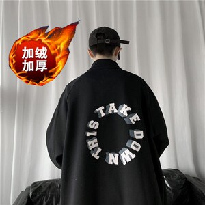 新款时尚皮衣保暖 潮休闲男女加厚长袖1404-2-s603-P65图片