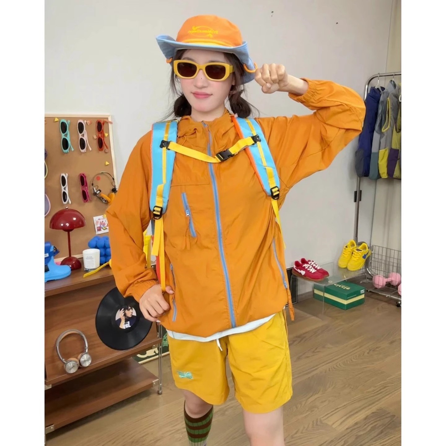 男女装新品防晒衣穿搭粉色原纱防晒服7730-38-k322-20pP58
