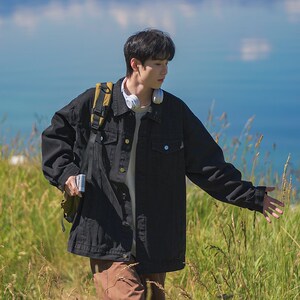 1404—1—9175—单P75 男女新款休闲潮 牛仔夹克外套图片