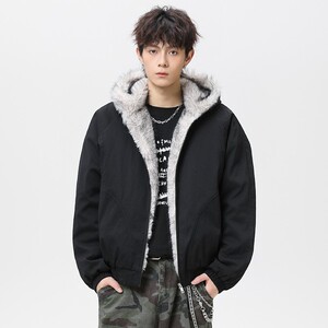 1404-2-99980-p88--2025 休闲宽松青少年百搭防风防水棉衣外套图片