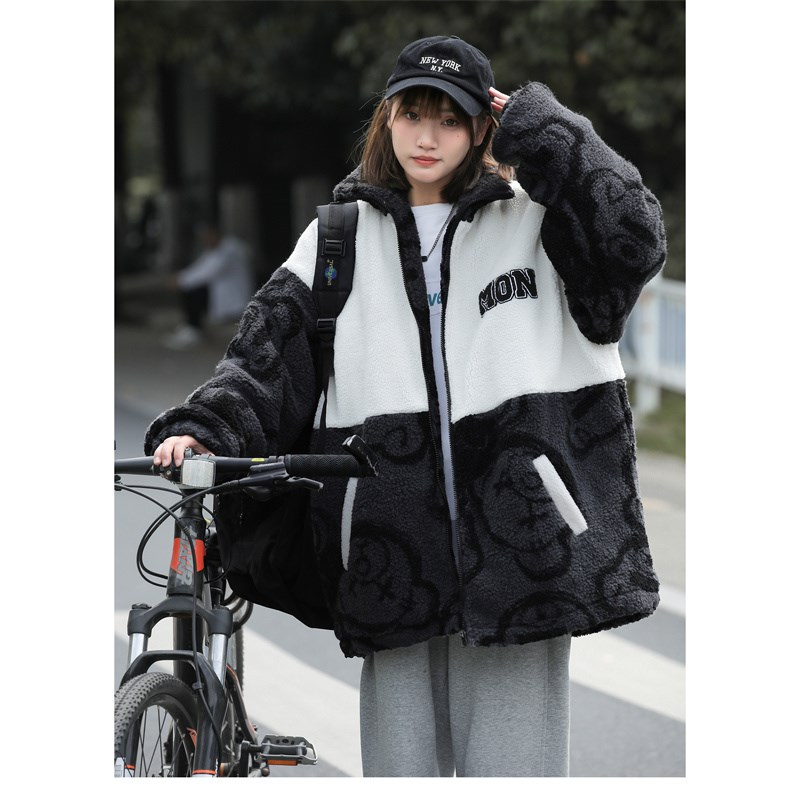 男女加厚棉服港风棉休闲外套羊羔毛1404-1-9177-P85，男装棉衣，星座1404-2